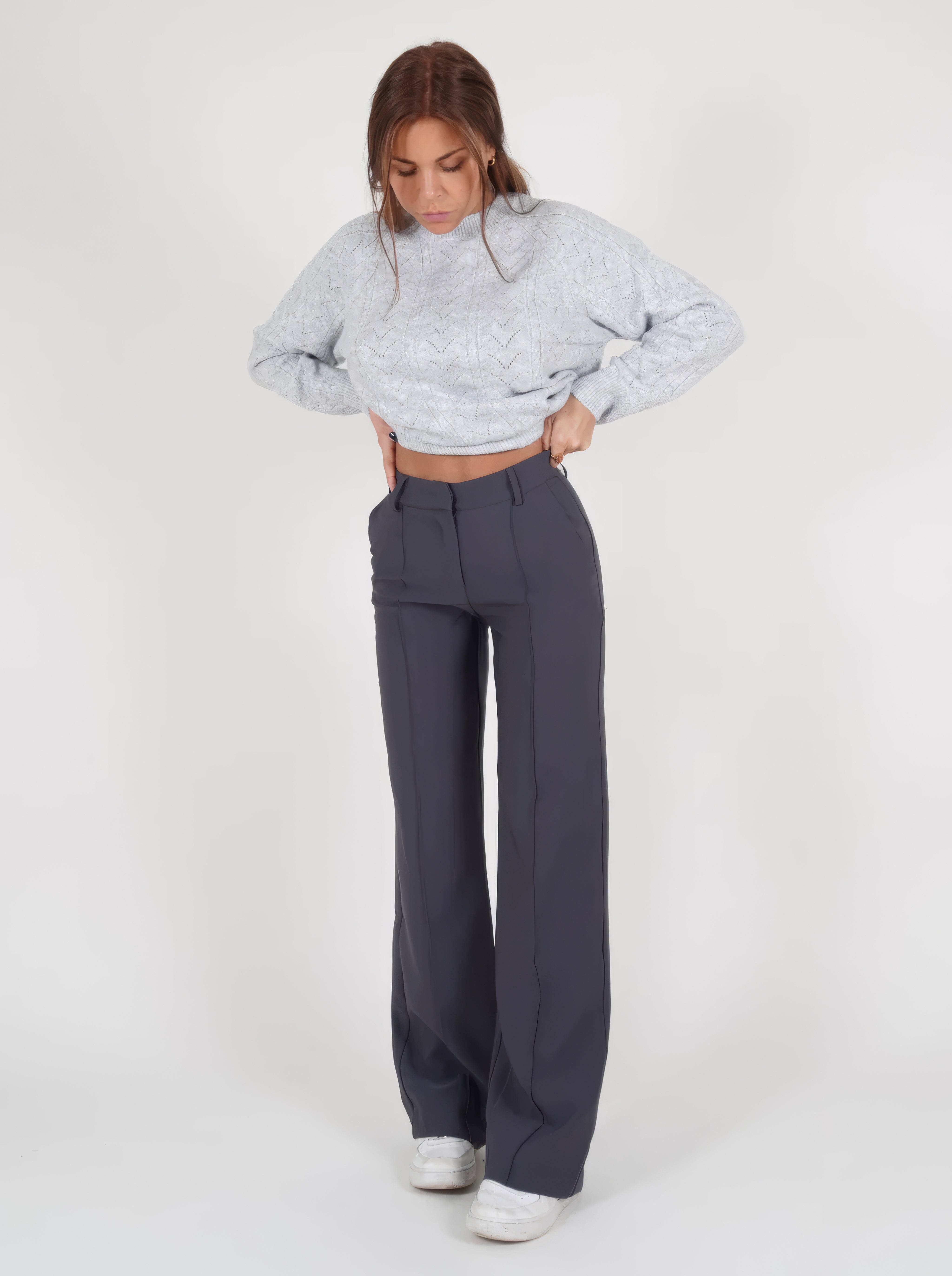 Lena Casual Wide-Leg Trousers