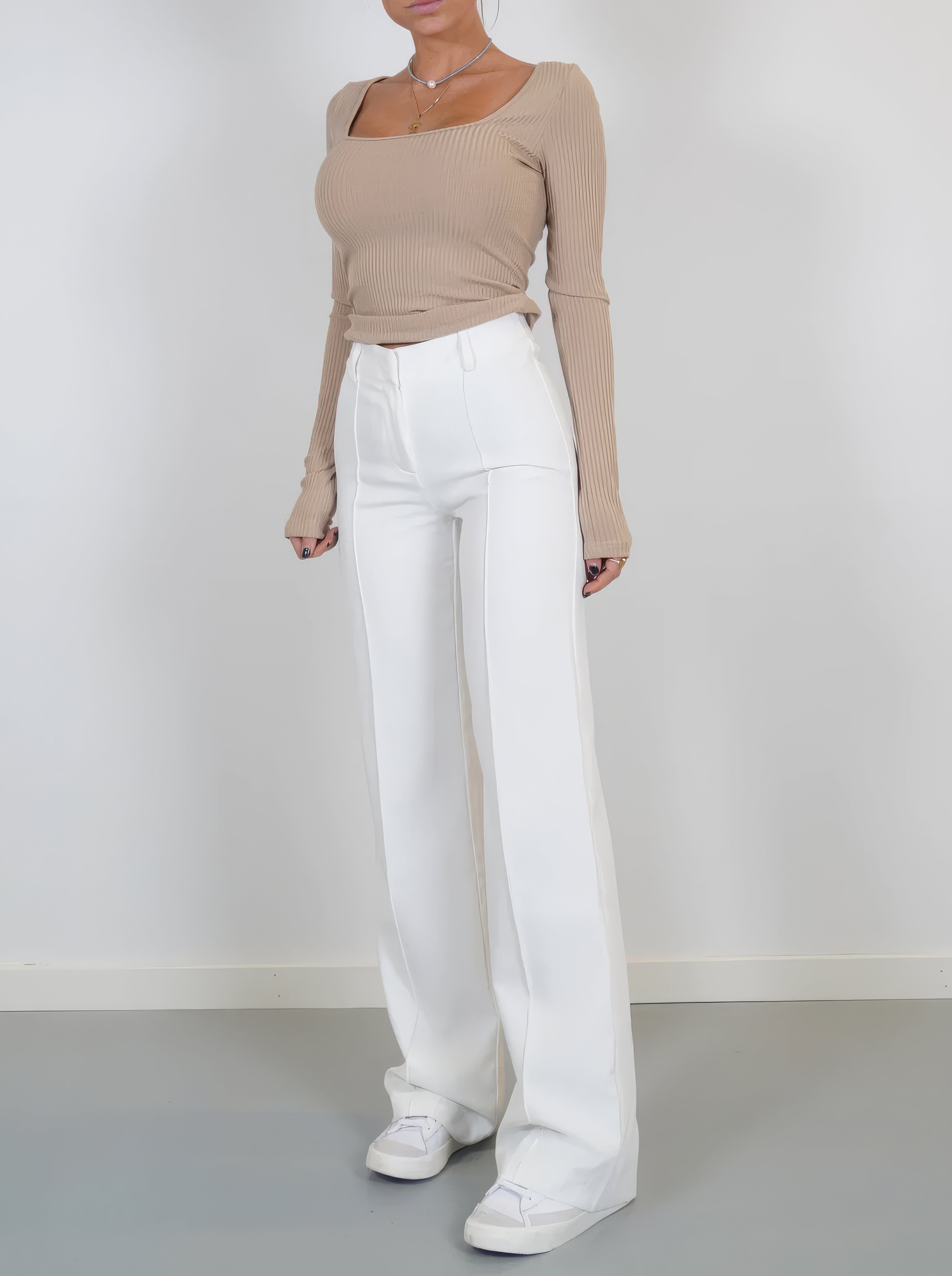 Lena Casual Wide-Leg Trousers