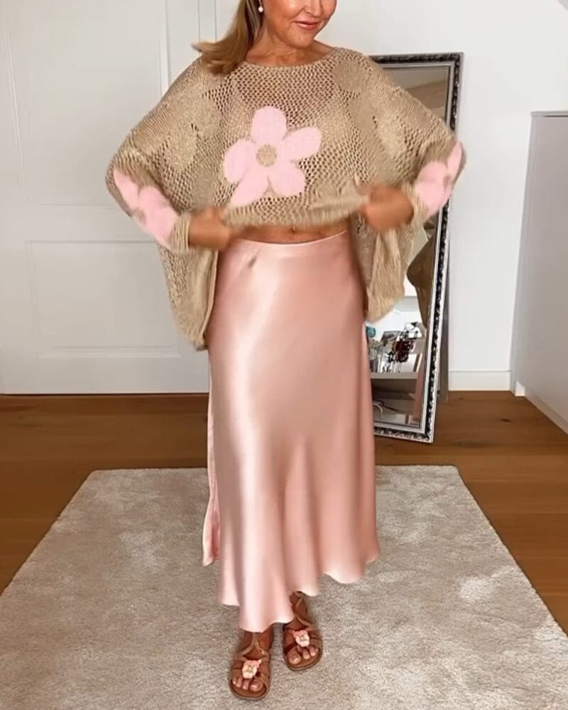 Mia Ornate Floral Sweater & Skirt