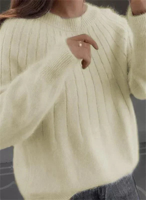 Caitlin | Stylish Ribbed Knit Sweater