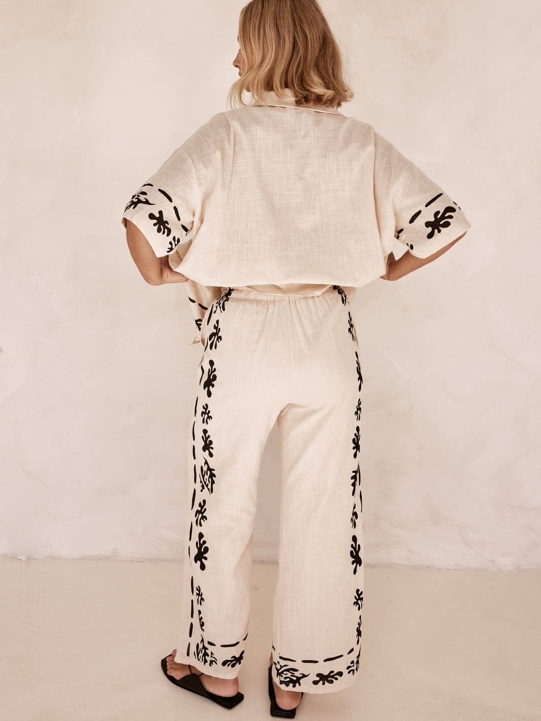 Yuna Printed Pants with Wide Legs