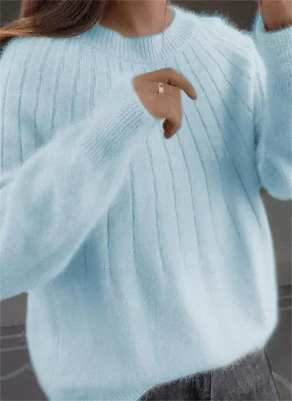 Caitlin | Stylish Ribbed Knit Sweater