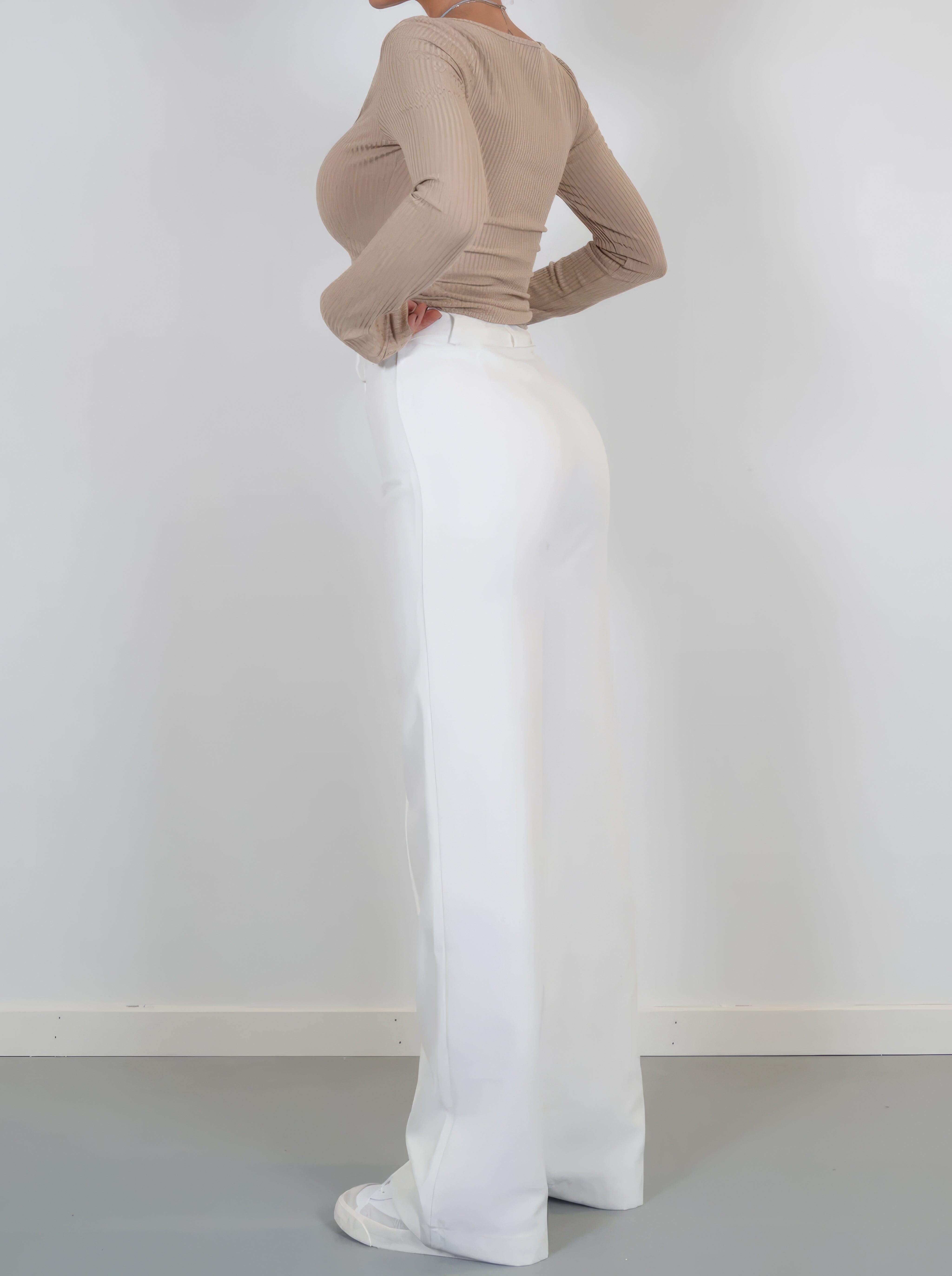 Lena Casual Wide-Leg Trousers