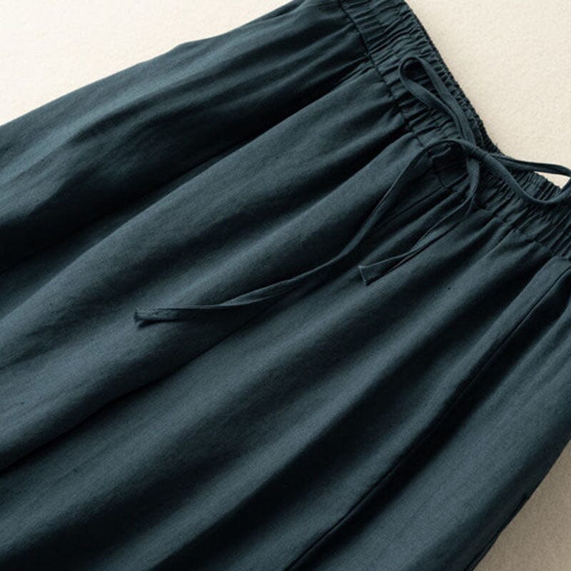 Dorothea™ - Cotton and Linen Cropped Pants