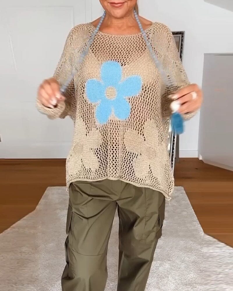 Mia Ornate Floral Sweater & Skirt