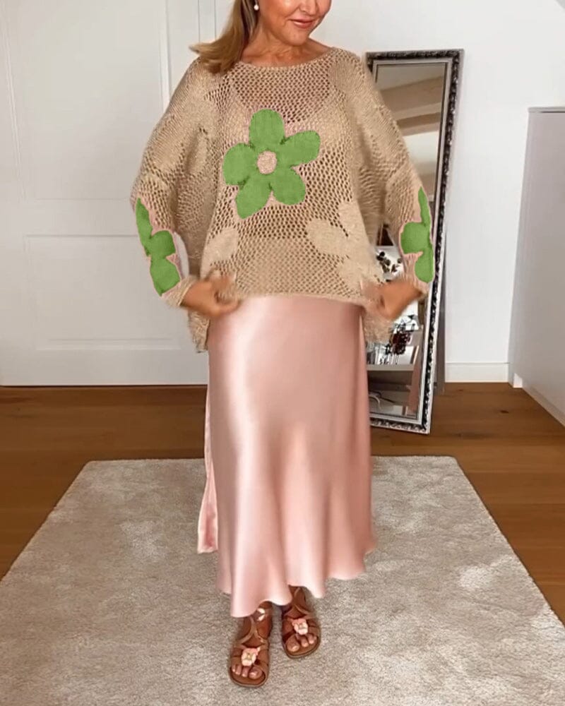 Mia Ornate Floral Sweater & Skirt