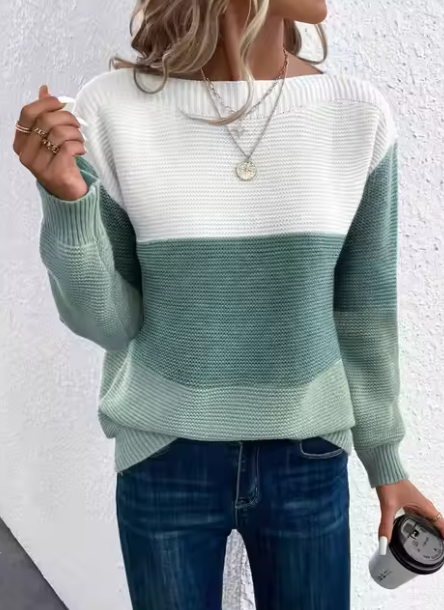 Kim | Elegant Tri-Colour Sweater