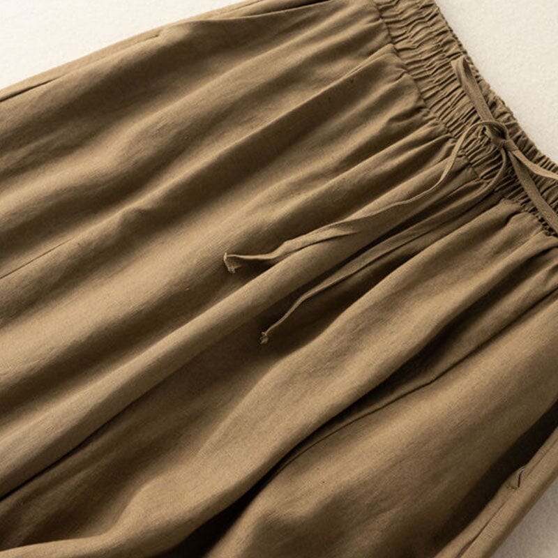 Dorothea™ - Cotton and Linen Cropped Pants