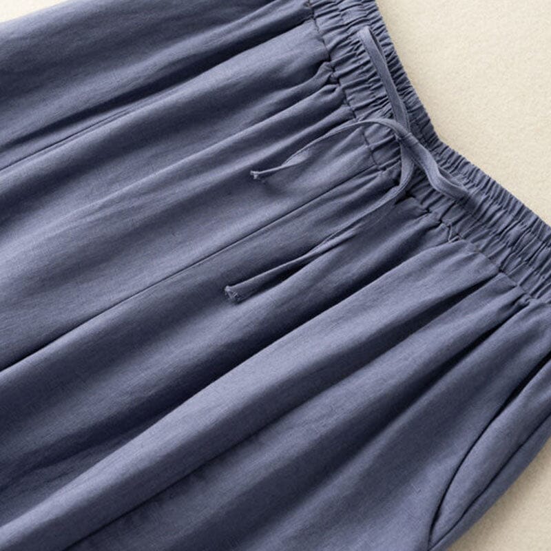 Dorothea™ - Cotton and Linen Cropped Pants