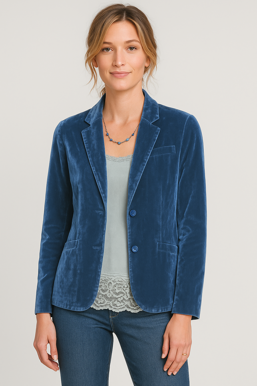 Sioba | Velvet Slim-Fit Blazer