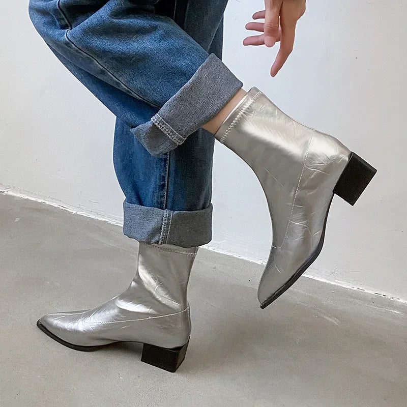Wide Fit Pointed Toe Boots