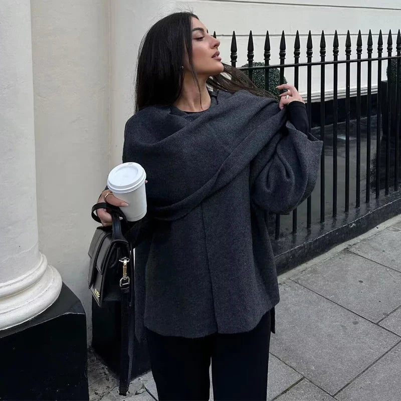 Maelis | Draped Wool Coat