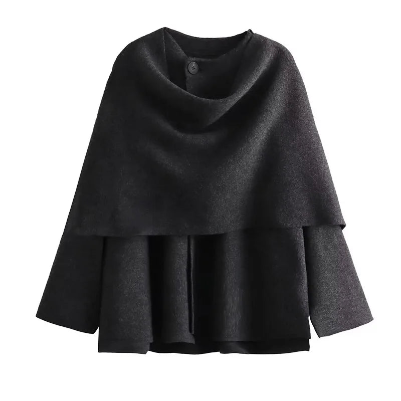 Maelis | Draped Wool Coat