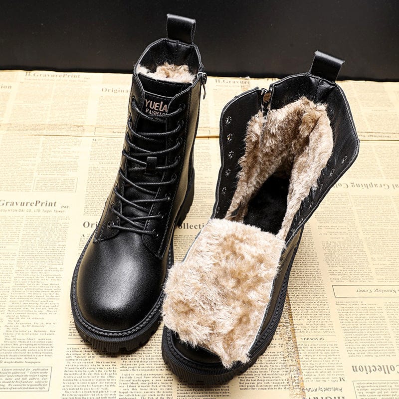 Polished Black Leather Boots