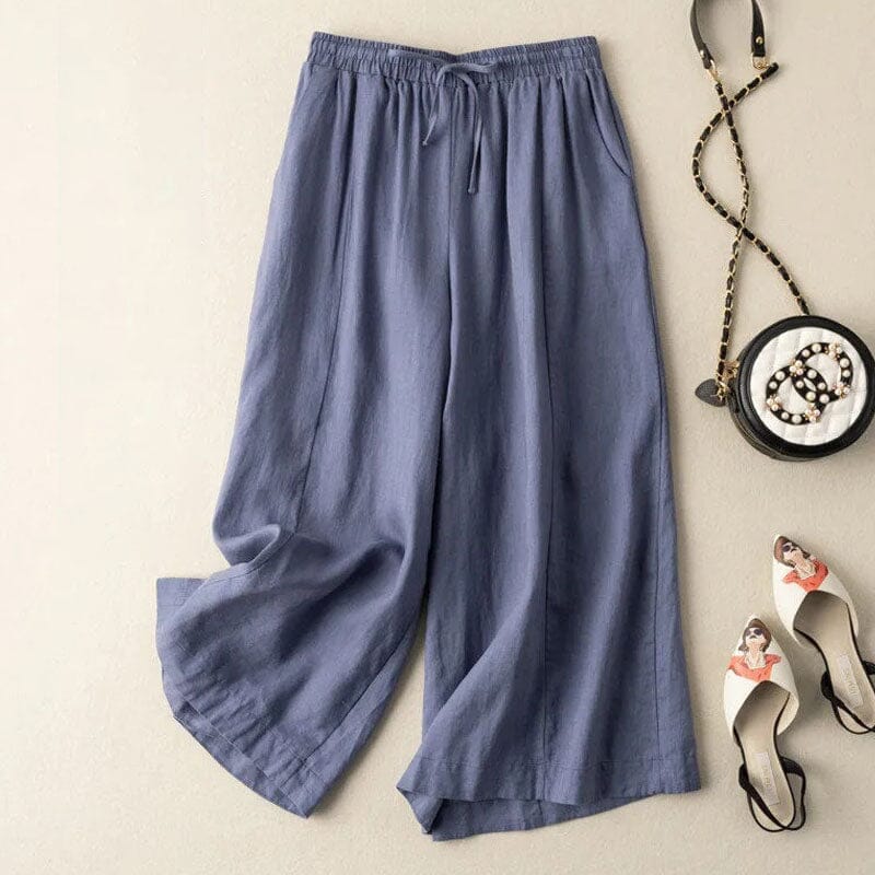 Dorothea™ - Cotton and Linen Cropped Pants