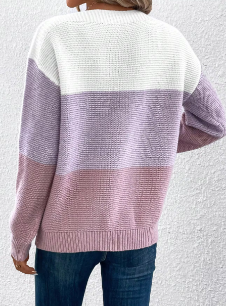 Kim | Elegant Tri-Colour Sweater