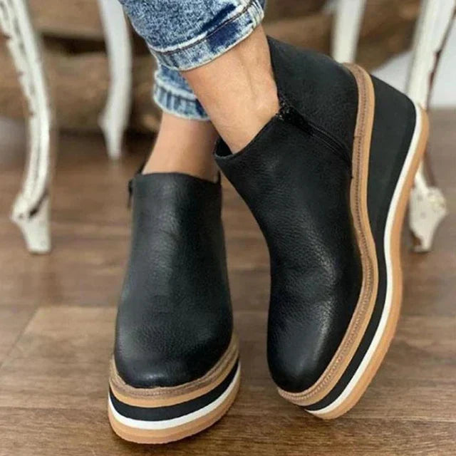 Elegant Slim-Fit Leather Boots