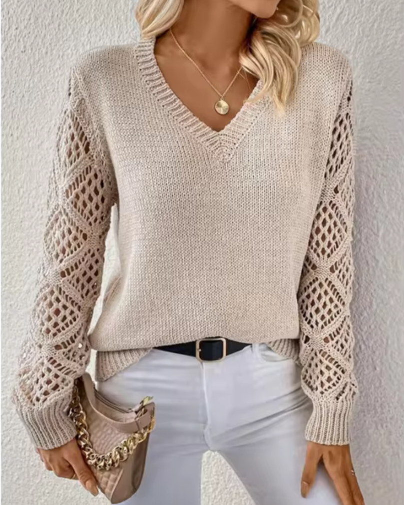 Betty | Cozy V-Neck Knit Pullover