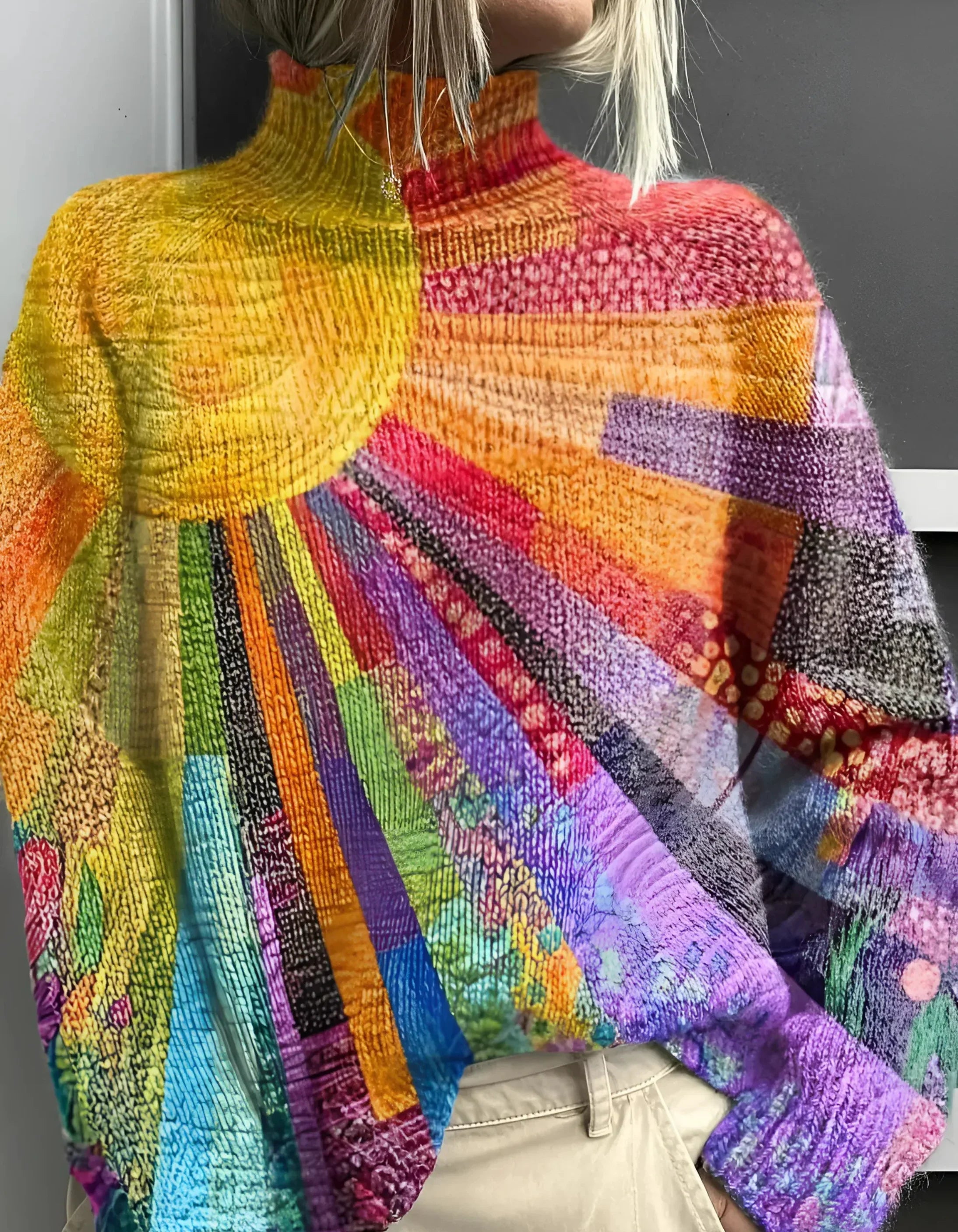 Ruby | Colourful Turtleneck Knit