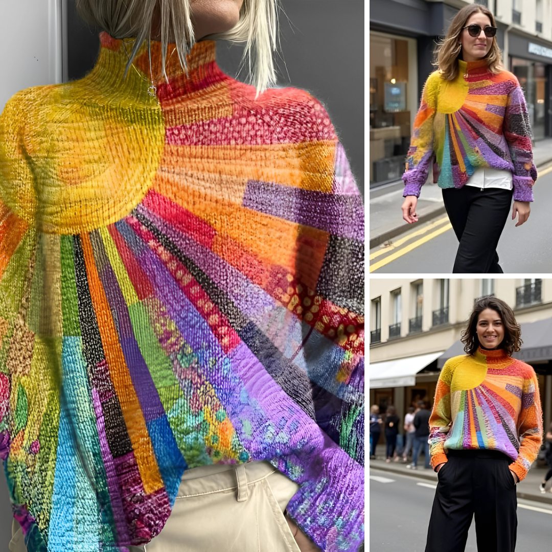 Ruby | Colourful Turtleneck Knit