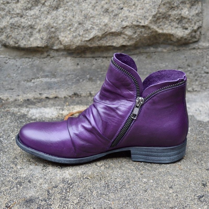 Zipped Everyday Leather Boots